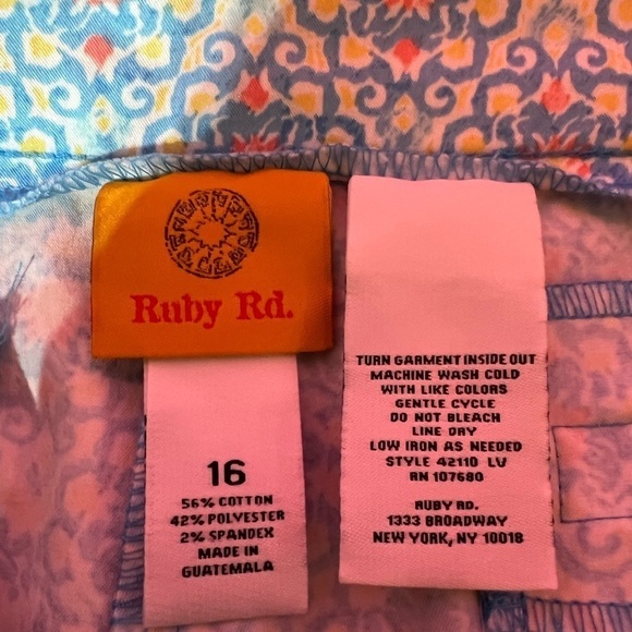 Ruby Rd. Women's Floral Pants - Picture 6 of 9